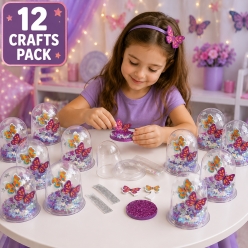 Butterfly Glitter Globe Craft Kits - 12 PACK